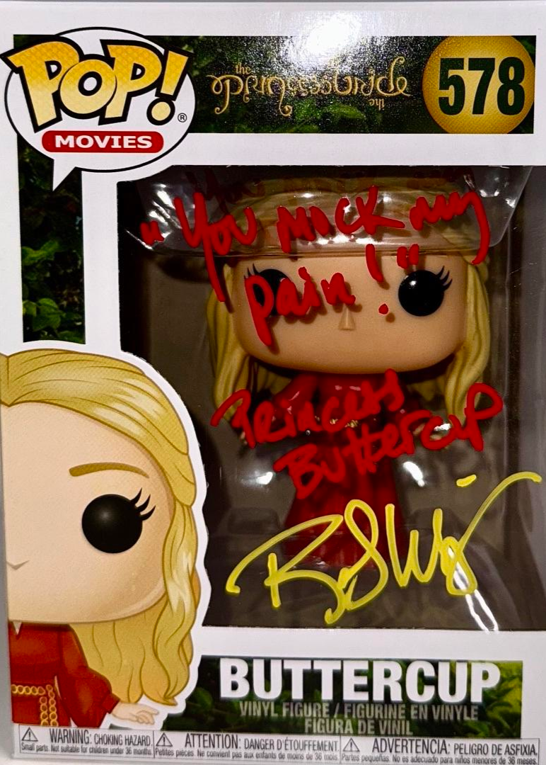 Robin Wright Signed Funko Pop #578 Buttercup (Princess Bride) w/quote and character name - JSA COA
